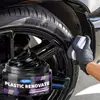 Removedor de riscos e cera de reparo para interior e exterior KineShineX - restaura o brilho preto e remove arranhões