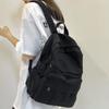 Bolsa Escolar Feminina Hong Kong Estilo Mori Estilo Retrô Old College Estudantes Simples Mochila Europeia e Americana Moda Lavada Mochila de Lona