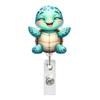 Insignia de Carrete Retráctil Giratorio de Tortuga Vaca Abeja Gato Fácil de Tirar Regalo para Doctor Enfermera Hebilla Fácil de Tirar