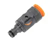 Conector Plástico Atravessante de Água com Revestimento de Borracha, 3/4 Polegada, 6/4 Polegadas, Conector Rápido Válvula Reta Duas Vias, Conector Rápido de Reparo e Extensão de Mangueira
