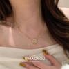 Collar apilado cruzado de astrolabio solar estilo Ins, moda de nicho, estilo de lujo ligero, elegante, para el trabajo, collar versátil