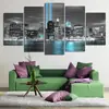 Pintura en spray de ciudad de vista nocturna de cinco eslabones, minimalista moderno, pintura al óleo decorativa para pared de fondo de sofá creativa, suministro transfronterizo