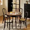 Mesa de Comedor Redonda Wind Usada Apartamento Pequeño Uso Doméstico Madera Maciza Completa Extensible Plegable Mesa de Comedor Ovalada Modelo Nuevo 2026