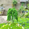Mini árbol verde, cerezo, modelo, microadornos paisajísticos, rocalla, bonsái, paisajismo, mesa de arena, material de bricolaje