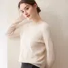 Suéter 100% Cachemir Puro para Mujer Cuello Redondo Tejido de Trenzas Retro Aran Delgado Holgado Suave Pegajoso Agradable a la Piel Prendas de Punto Suéter de Capa Base