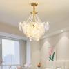 Lustre de Sala de Estar Estilo Francês, Lâmpada Floral de Pérola da Moda na Cor Creme, Novo Modelo 2026 para Quarto Aconchegante, Iluminação de Hall de Entrada