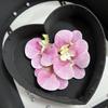 Flor individual de simulación de Phalaenopsis roja de internet peinado Lu Fu regalo de mano caja de dulces 9cm hecho a mano diy accesorios decorativos