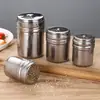 Garrafa de Tempero para Churrasco, Pote de Temperos Giratório, Garrafa de Glutamato Monossódico (MSG), Pote de Temperos de Aço Inoxidável, Caixa de Temperos, Moedor de Pimenta