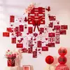 Tarjetas de felicitación de boda, set de decoración para habitación de boda, pared de fondo temática de amor para los novios, decoración para casa nueva, artículos para fotos de compromiso