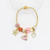 Pulsera Europea y Americana 2024 Pulsera Estilo Panjia Pulsera Femenina Colgante Corazón de Amor para Parejas Pequeño Regalo Pulsera al por Mayor
