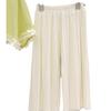 Celebridade da Internet Menina Estilo Pastoral Casual Conjunto Infantil Verão Novo Estiloso Fashionável Sem Mangas Top Calça Conjunto de Duas Peças