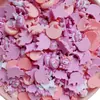 Morado brillante Serie Biblioteca DIY crema funda para teléfono móvil accesorios de resina pasador hecho a mano cuerda para el pelo paquete de materiales para joyería