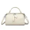 Bolsa Elegante Feminina Transfronteiriça 2026 Nova Retrô Simples Clássica Bolsa de Mão Boston Bolsa de Ombro Transversal em Couro