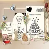 Estilo Ins Coreano Decoración de Primer Cumpleaños Escena Decoración Fondo de Pared Niño y Niña Fiesta de Bebé Tablero Kt Gama Alta