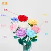 Flores Hechas a Mano Materiales para Hacer Flores DIY Decoración Tejido DIY Flores Artificiales Terminadas Rosa Empaque Día de San Valentín Enredadera