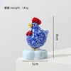 Galo de Vidro Criativo Feito à Mão Frango Gugu Giratório Desenho Animado Decoração de Casa Artesanato de Vidro para Desktop Venda por Atacado