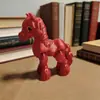 Modelo de Animal Impreso en 3D, Potro Realista, Lindo Adorno de Escritorio para Mascotas, Articulaciones Móviles, Juguete del Año del Caballo, Animal Realista