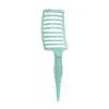 Peine curvado grande y esponjoso para peluquería de venta caliente transfronteriza, peine con cola puntiaguda para separar el cabello, peine de costilla con huecos, resistente a altas temperaturas, para peinar