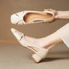 Zapatos de Mujer Muy Cómodos y Versátiles Que No Cansan Tus Pies, Nuevos Zapatos de Mujer 2026 Primavera y Otoño de Punta Cuadrada, Tacón Medio Grueso, Antideslizantes