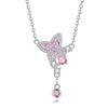 Collar original de Rueda de la Fortuna Danza de la Mariposa Amor femenino versátil de alto sentido Plata esterlina S925 nicho clavícula circón joyería de plata