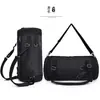 Bolsa de Viaje para Hombre de Gran Capacidad, Bolsa de Hombro Cilíndrica, Mochila Multifuncional de Moda, Lona, Bandolera, Bolso de Cubo