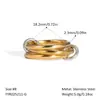 Europa y Estados Unidos anillo apilable de moda anillo anillo anillo entrelazado diseño personalizado anillo de temperamento no se decolora joyería de acero inoxidable