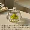 Taza tipo nido de pájaro de vidrio estilo europeo para uso doméstico, con sensación de alta gama, con tapa, tazón para postre de frutas, tazón creativo estilo Ins para agua azucarada, taza para dulces