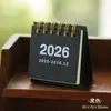 Mini Calendario de Escritorio Completo 2026, Simple y Portátil, Calendario Retro de Registro, Calendario Lunar, Decoración de Escritorio, Adorno Pequeño