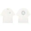 Camiseta Masculina Casual de Verão com Estampa de Letras em Espuma de Pedra Transfronteiriça, Manga Curta, Algodão Puro, Gola Redonda com Bússola, Camiseta Básica
