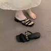 Sandalias de Punta Cuadrada de Tacón Grueso sin Cierre de Estilo Francés de Gama Alta para Mujer, Nuevas Sandalias Cómodas Estilo Hada para Mujer Primavera/Verano 2025