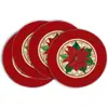 Juego de manteles individuales navideños con múltiples motivos navideños, manteles de mesa festivos a juego para decoración del hogar