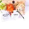 Bolsas de Cetim Personalizadas com Cordão e Logo Impresso, Saquinhos com Cordão, Sacos à Prova de Poeira para Armazenamento de Cosméticos e Joias
