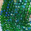 Contas redondas de vidro de cristal azul safira cortadas AB cor 96 superfície disco rígido corte contas DIY cordão várias cores disponíveis