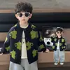 Cárdigan verde de elefante para niños para primavera y otoño, nuevo estilo de otoño 2026, suéter de punto elegante y genial para niños y niñas, adecuado para niños de varios tamaños