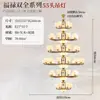 Novo lustre estilo chinês, totalmente em cobre e madeira maciça para sala de estar, estilo Zen chinês retrô para quarto, sala de jantar, villa, lustre grande para teto alto
