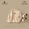 Camiseta de manga larga para niña, nueva colección otoño 2026, ropa para bebés y niños pequeños, prenda interior de cuello alto, top cálido para bebés niñas