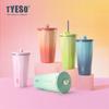 Caneca de Café Tyeso Degradê com Palito de Losango Copo Térmico de Aparência Sofisticada Portátil Simples para Água