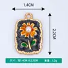 Venta al por mayor transfronteriza Nuevo Colgante Individual Creativo Flor de Perla Incrustada Gota de Aceite Colgante de Pulsera Joyería Accesorios de Bricolaje