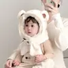 Conjunto de Gorro y Bufanda para Bebé para Otoño e Invierno, Gorro Espeso para Ciclismo, Máscara a Prueba de Viento, Gorro Cálido con Protección para los Oídos para Niñas y Niños