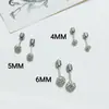 Pendientes Transfronterizos Nuevos de Acero de Titanio de Alta Calidad con Diamantes Completos, Pendientes de Tachuela de Acero Inoxidable con Circonita, Pendientes de Tachuela para Cartílago de Oreja con Bola de Diamante Único de Lujo Ligero