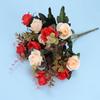 Simulação diamante rosa 12 cachos de flores de pano de seda decoração de casamento segurando flores fabricantes de decoração para casa atacado