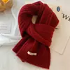 Exportado a Corea del Sur ~ Bufanda de Lana Mezclada Color Sólido Trenzada Estilo Suave 2025 Nueva Bufanda Cálida Versátil de Invierno