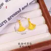 Colgante de Hoja de Ginkgo en Oro y Plata Estilo Antiguo, Colgante para Vestido de Moda Francesa de Lujo Ligero para Mujer, Cadena para Clavícula Que No Se Desvanece Fácilmente