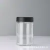 Tarro de crema de vidrio transparente de 120 ml con tapa de veta de madera, tarro para crema de ojos, tarro de crema de 60 ml, tarro de crema sellado de vidrio negro mate