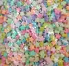 Cuentas Sueltas Acrílicas Color Puro Flor de Cinco Pétalos Corazón Estrella de Cinco Puntas con Agujero Pulsera de Cuentas Hecha a Mano Accesorios para Joyería DIY