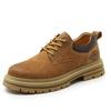 Botas Martin para hombre, estilo británico, de corte bajo, vintage, de cuero, para trabajo, deportivas, de ruibarbo, informales, de moda y combinables.