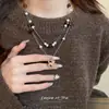 Collar con colgante de poni de madera, cadena de suéter vintage, collar retro del año zodiacal para mujer