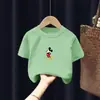 Camiseta de Niña Verano Ropa Infantil 2025 Nueva Camiseta Casual de Algodón para Niños Camiseta de Verano para Niñas