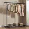 Perchero de Pie Sencillo para Uso Doméstico, Tendedero para Balcón Interior, Perchero para Ropa para Dormitorio y Residencia Estudiantil, Perchero Ahorrador de Espacio