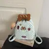 Mini mochila linda de perrito con lunares, bolso de mano de niña con forma de pan de caricatura, bolso de hombro para estudiante y para ir al trabajo